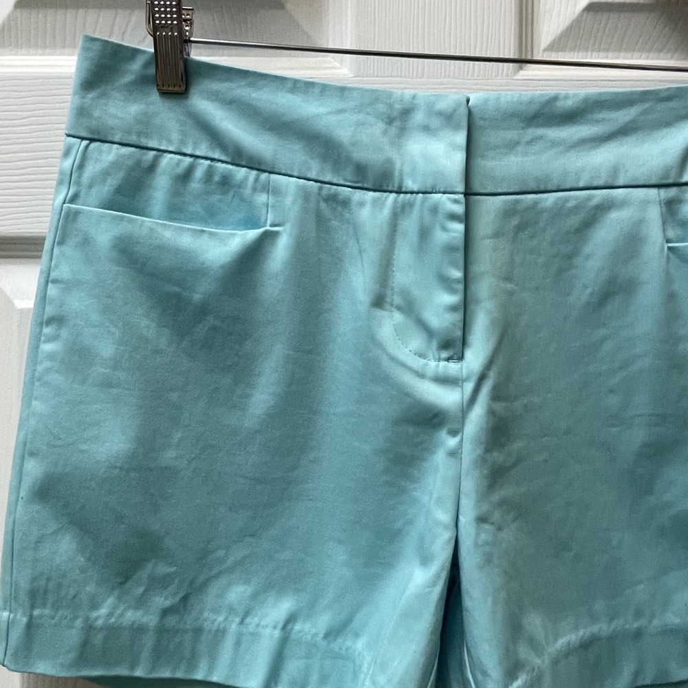THE LIMITED Shorts Aqua Blue Chino Khaki Cotton Stretch‎ Shorts Women's 4